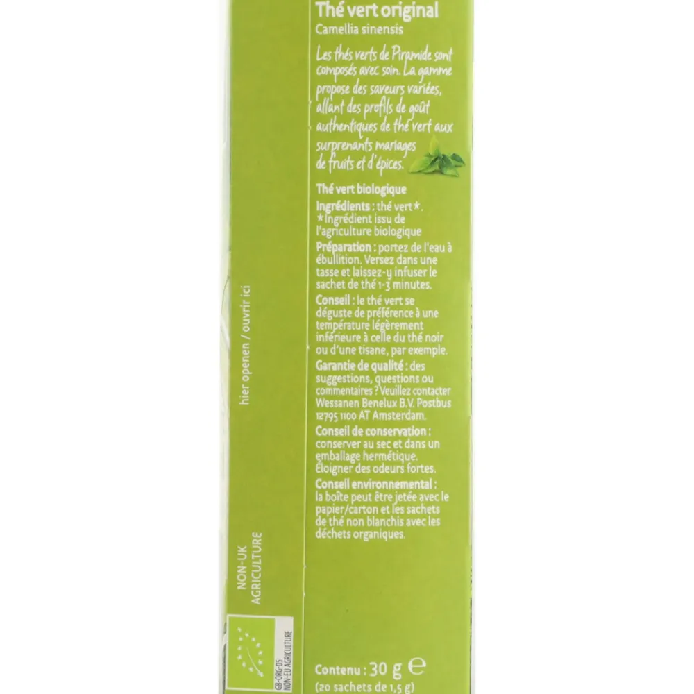 Clearance 3x Groene Thee Original Bio 20 stuks Thee