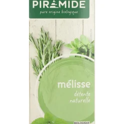 Thee<Piramide 3x Kruidenthee Bio Citroenmelisse 20 stuks