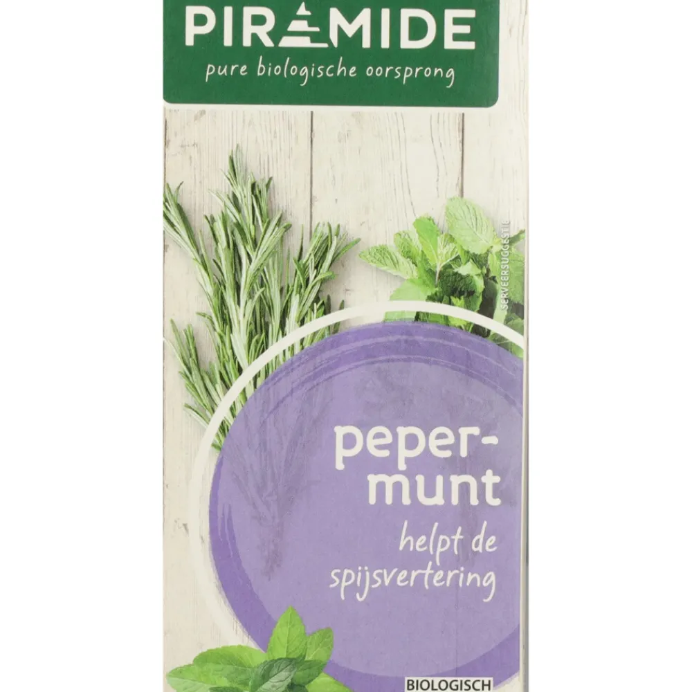 3x Kruidenthee Bio Pepermunt 20 stuks^Piramide