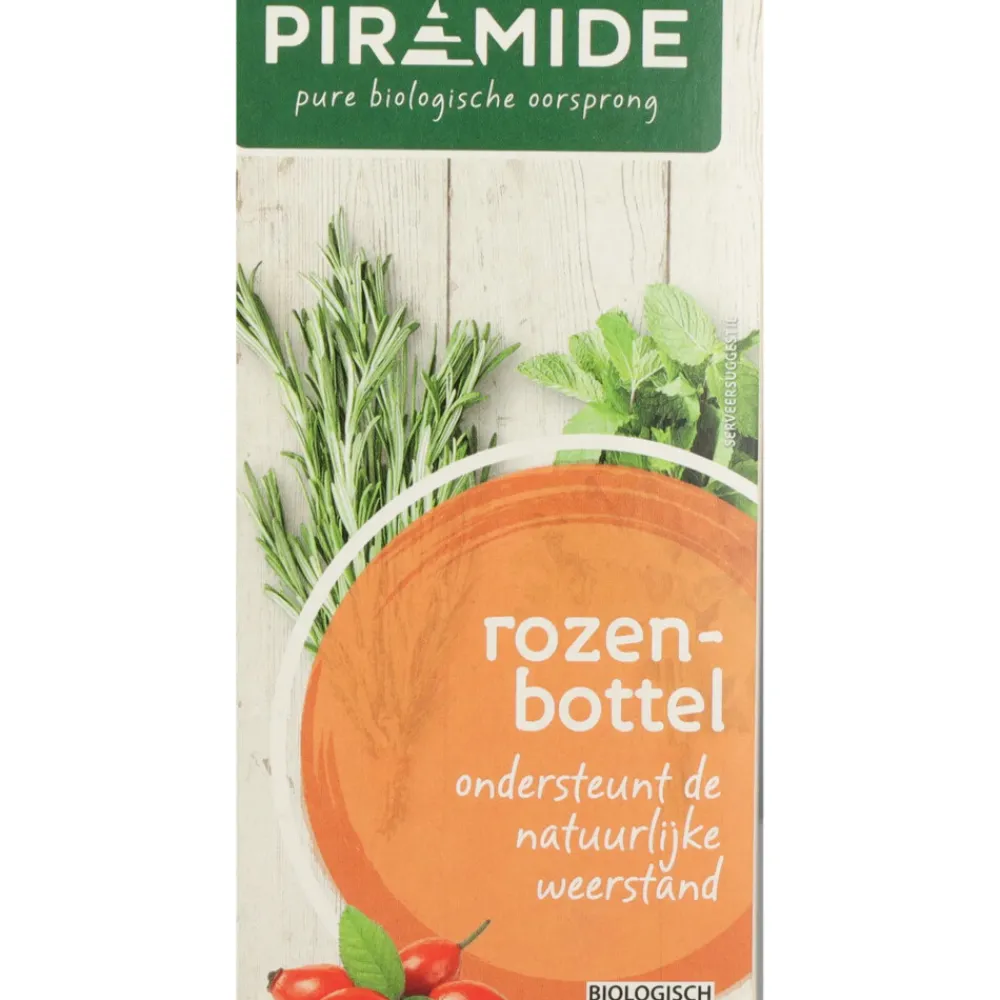 Thee<Piramide 3x Kruidenthee Bio Rozenbottel 20 stuks