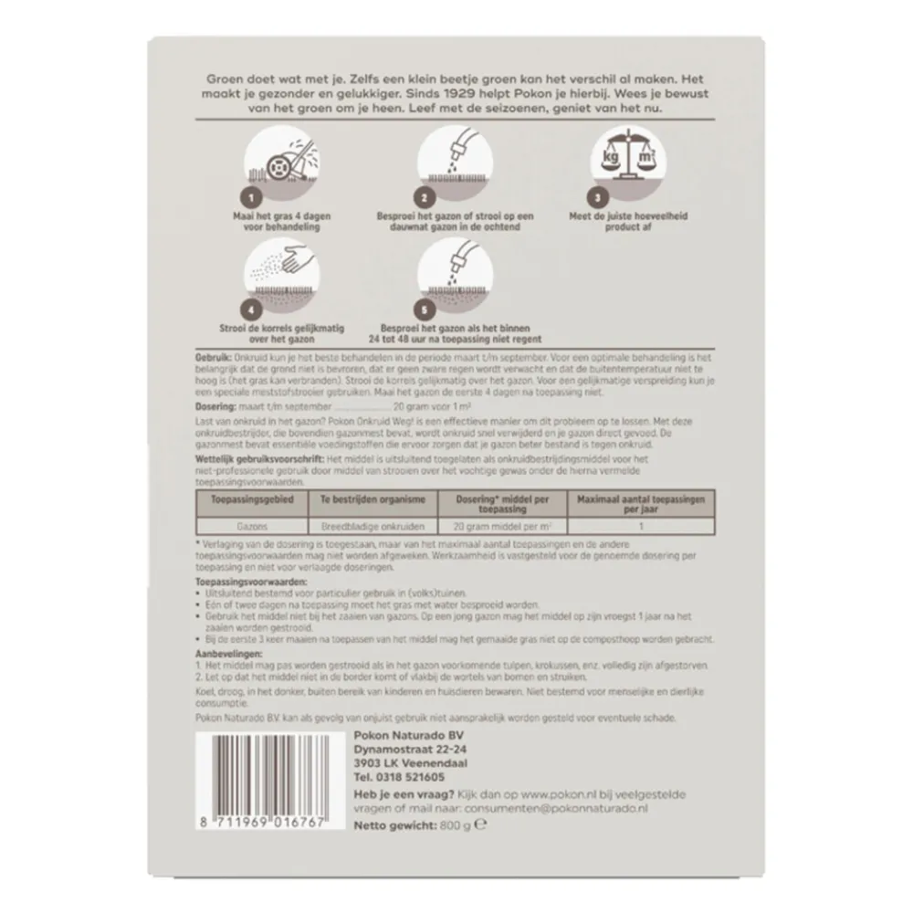 Onkruidbestrijding|Grond En Bemesting<Pokon 6x Onkruid Weg voor 40m2 800 gr
