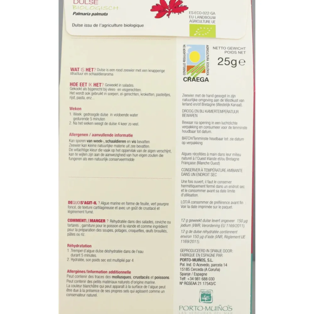 Clearance 6x Dulse Vlokken Biologisch 25 gr Superfoods