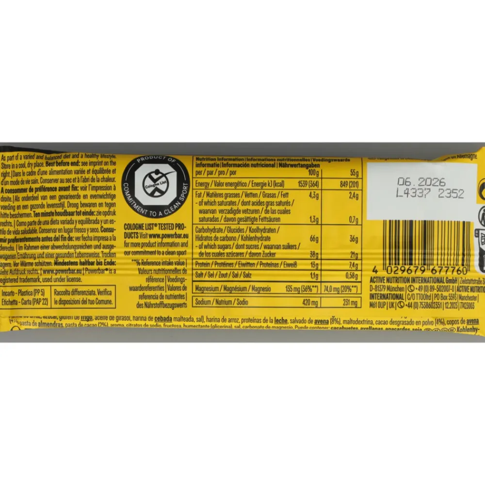 Sportvoeding & Drank|Snacks & Tussendoortjes<PowerBar 3x Energize Bar Chocolate 55 gr