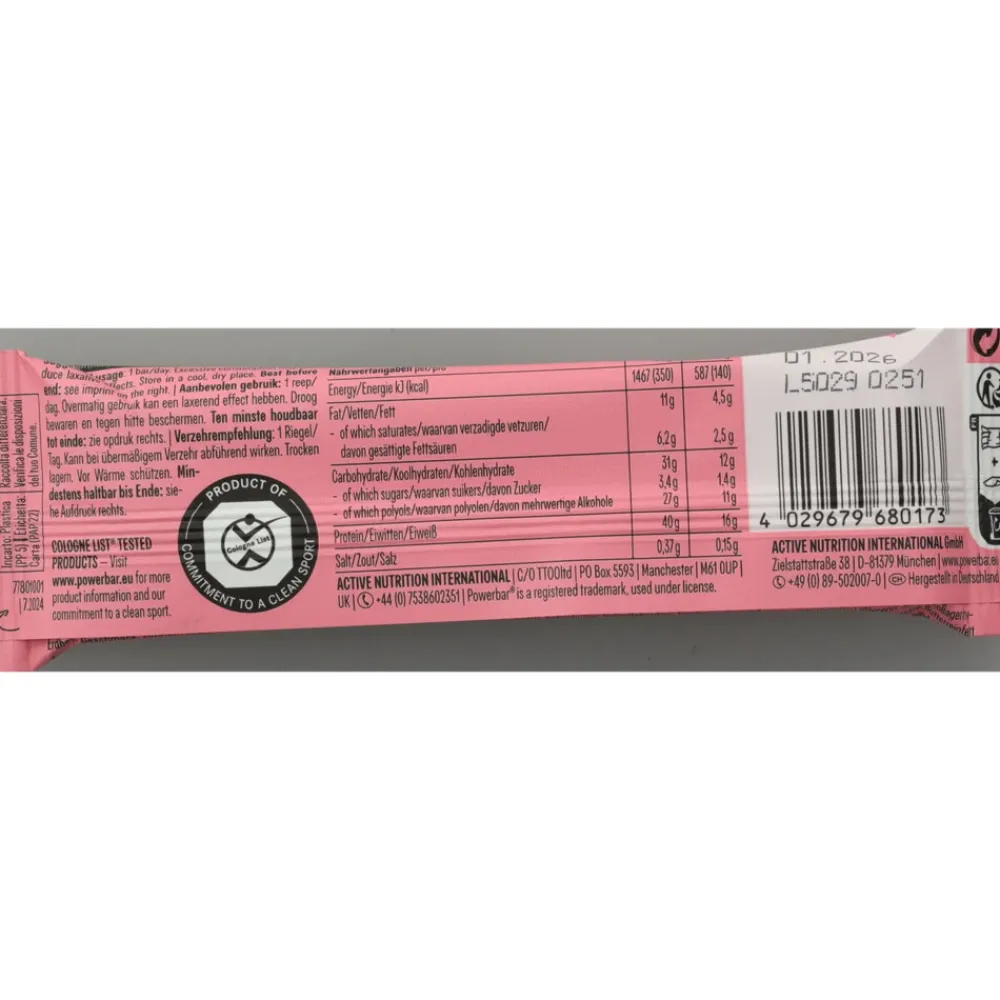 Sportvoeding & Drank|Snacks & Tussendoortjes<PowerBar 12x Proteine + Crisp Strawberry White Choc 40 gr