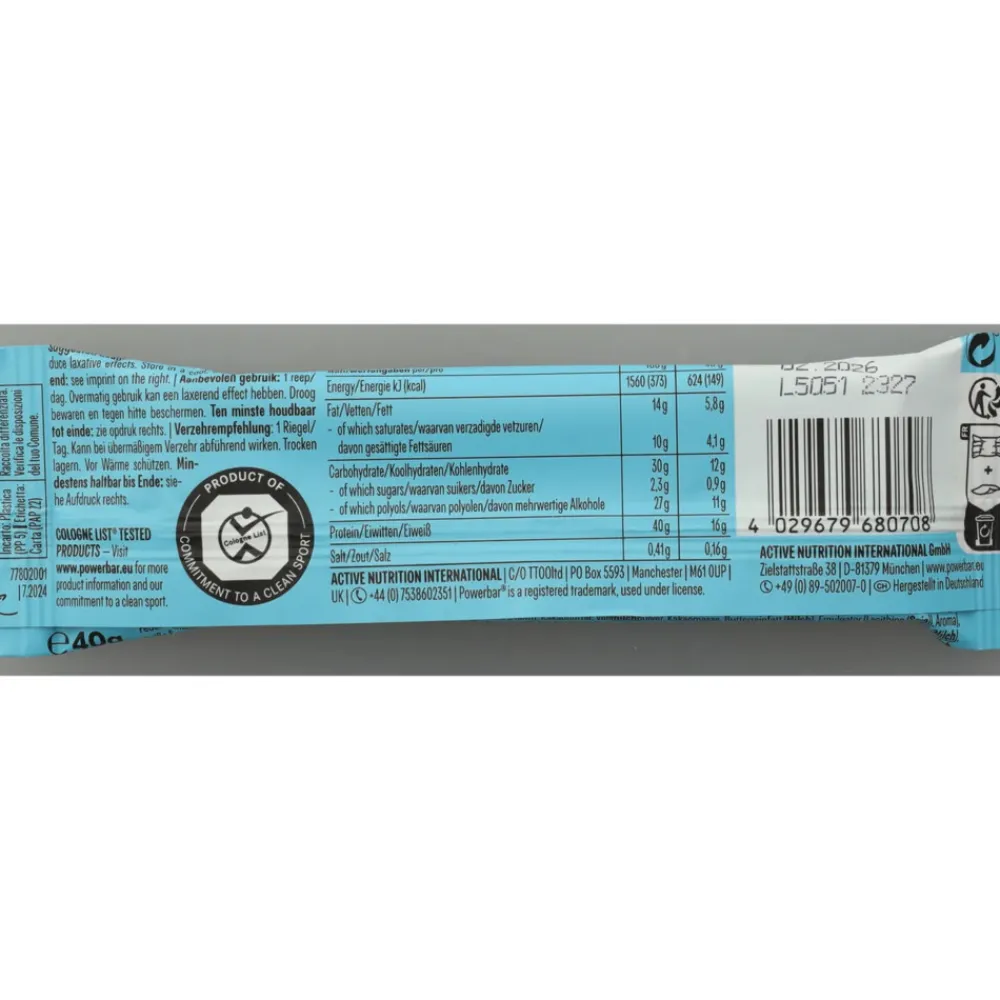 Sportvoeding & Drank|Snacks & Tussendoortjes<PowerBar 12x Proteine + Crisp Choco Coco 40 gr