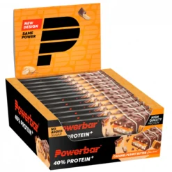Sportvoeding & Drank|Snacks & Tussendoortjes<PowerBar 12x Proteine + Crisp Caramel Peanut Butter 40 gr