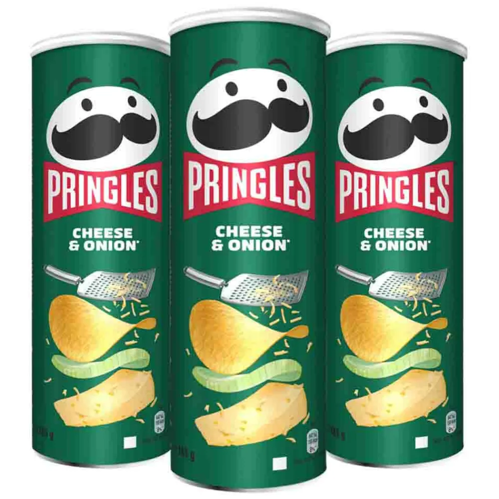 3x Chips Cheese & Onion 165 gr^Pringles Outlet