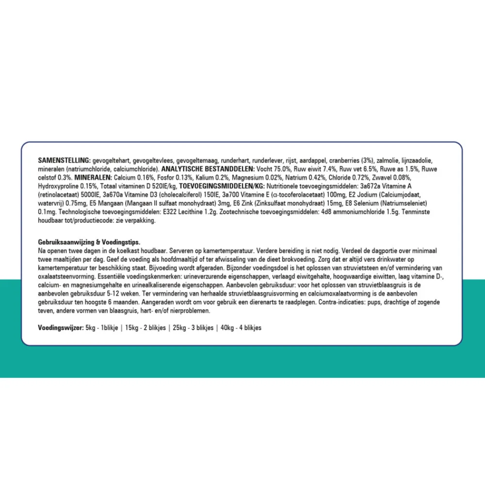 6x NatureCare Diet Struvite & Calciumoxalate Hondenvoer Nat 400 gr^Prins Online