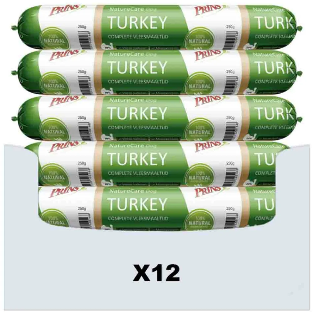 Discount 12x NatureCare Hypoallergeen Hondenvoer Worst Kalkoen 250 gr Hondenvoer