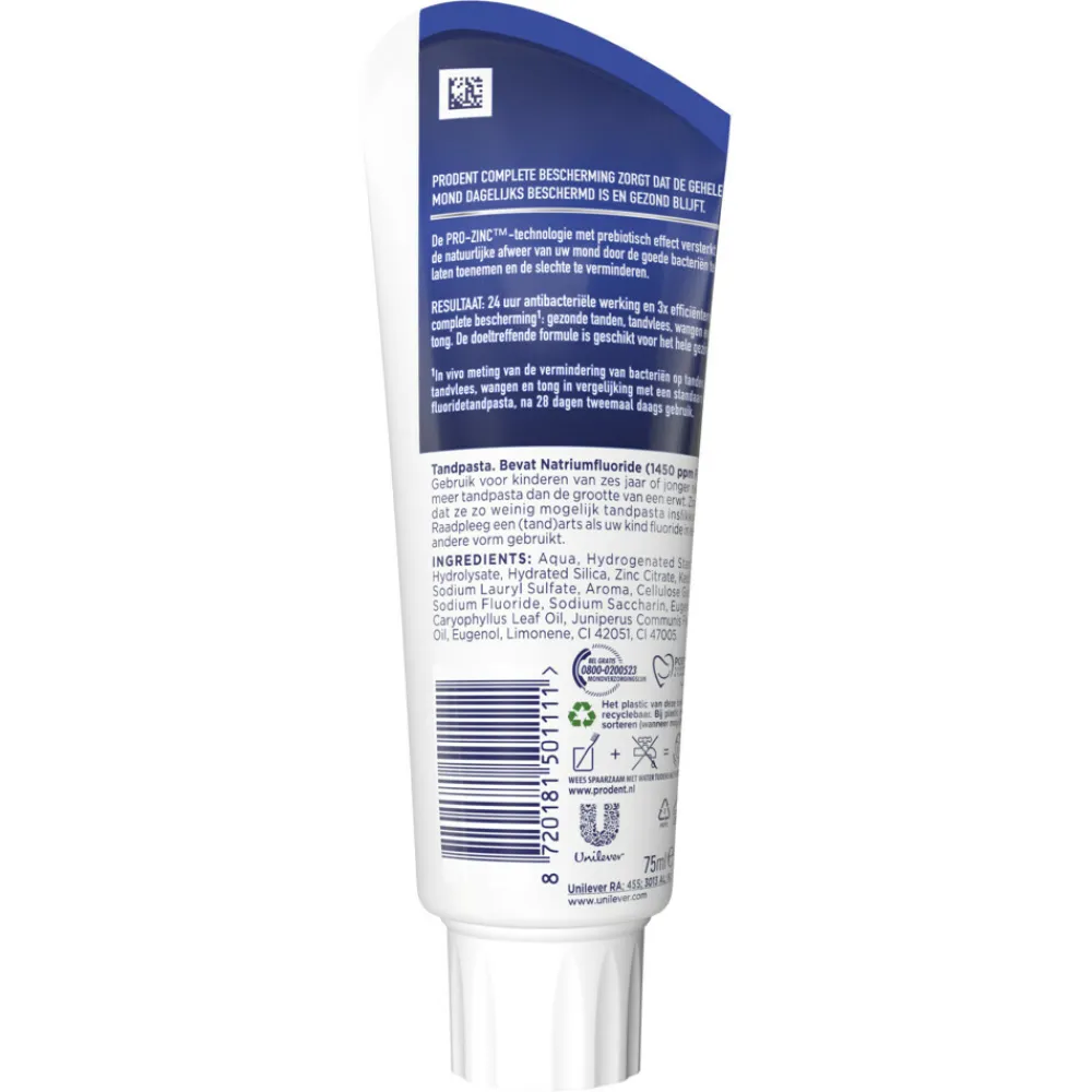 12x Tandpasta Complete Bescherming 75 ml^Prodent Best