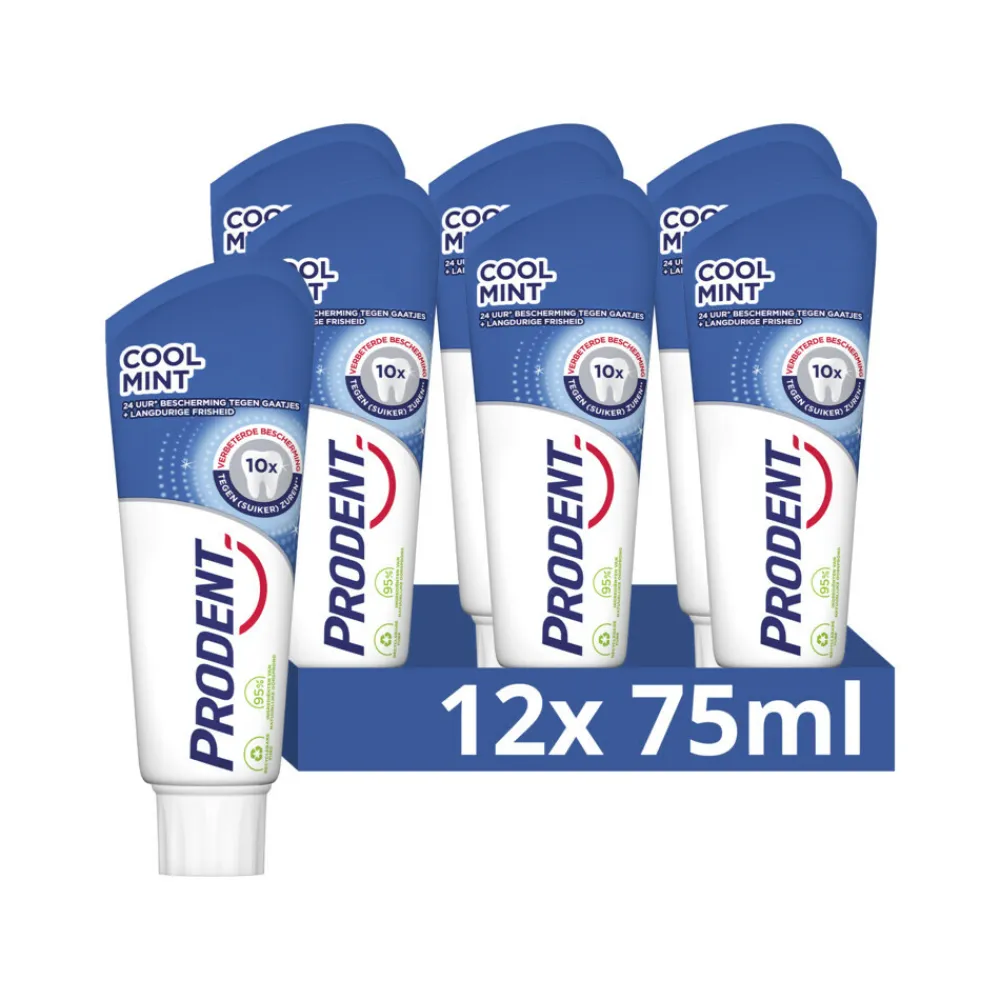 12x Tandpasta Cool Mint 75 ml^Prodent Outlet