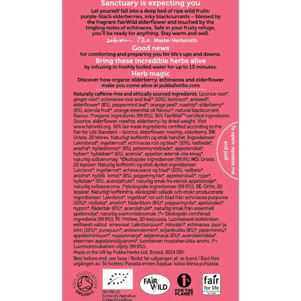 3x Thee Elderberry Echinacusda 20 stuks^Pukka Sale