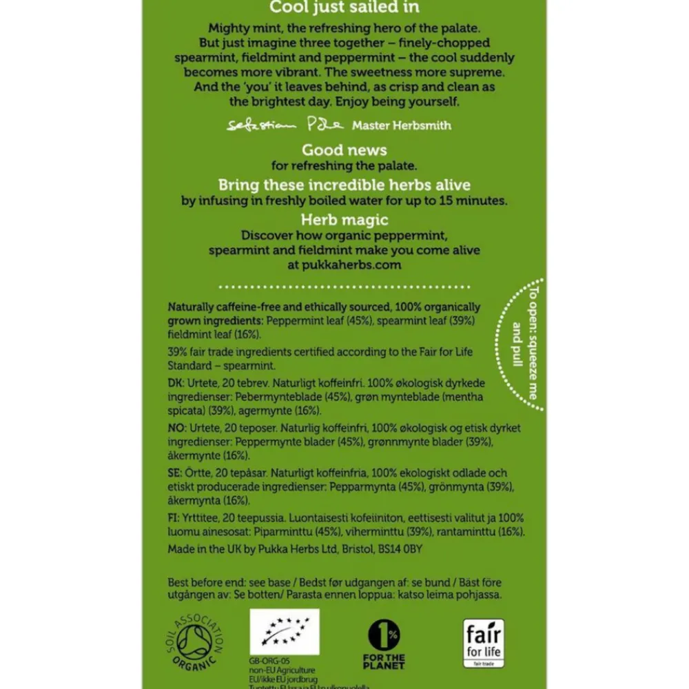 Thee<Pukka 3x Thee Three Mint 20 stuks