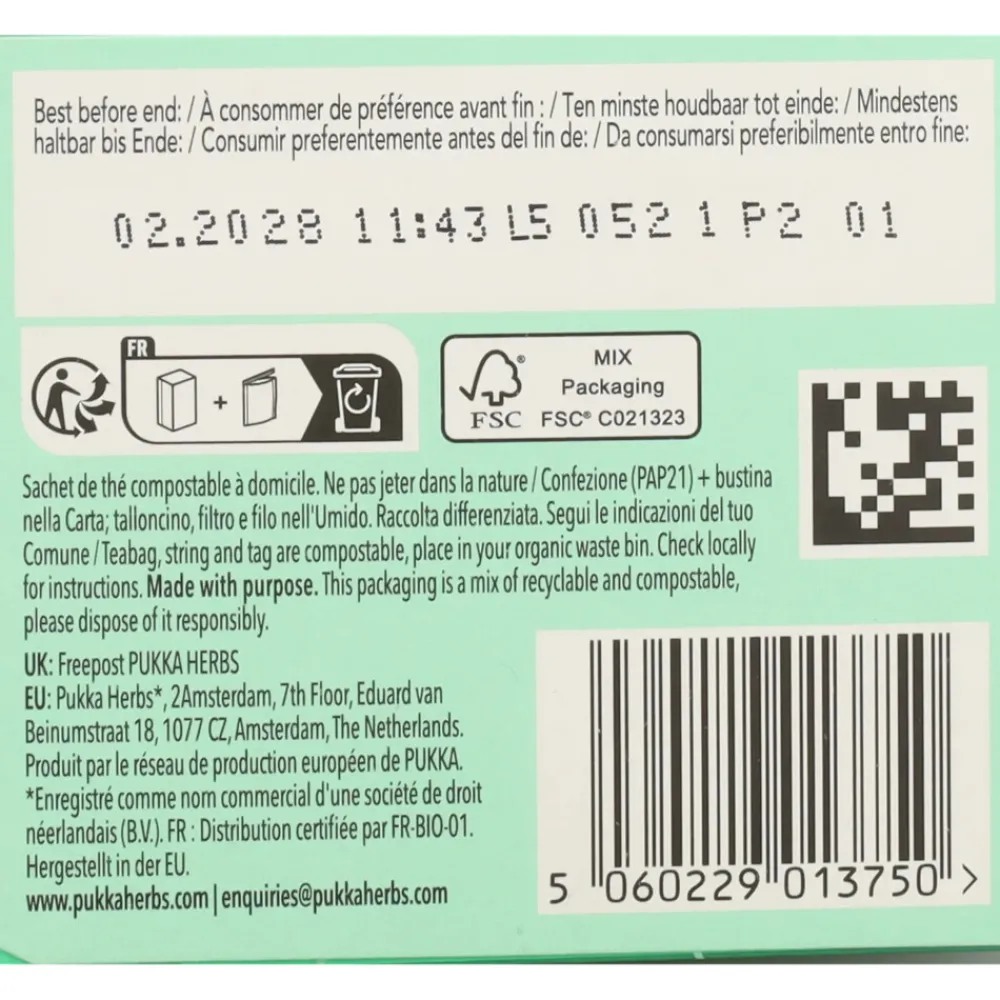 Thee<Pukka 3x Thee Three Mint 20 stuks