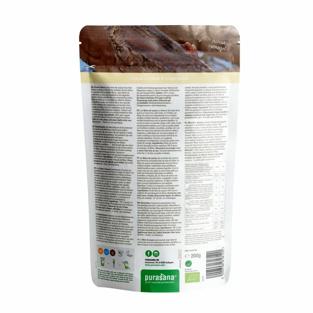 Outlet 3x Acacia Fiber Biologisch 200 gr Superfoods