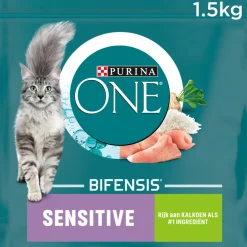 4x Sensitive Kalkoen 1,5 kg^Purina ONE New