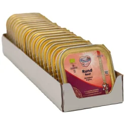 Kattenvoer<Renske 19x Bio Vers Gestoomd Kattenvoer Nat Rund 85 gr