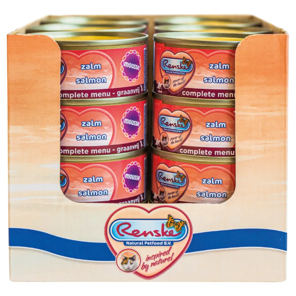 24x Mousse Kattenvoer Nat Zalm 70 gr^Renske Outlet