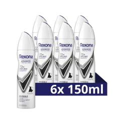 Hot 6x Deodorant Spray Advanced Protection Invisible 150 ml Deodorant