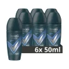 Deodorant<Rexona 6x Men Deodorant Roller Advanced Protection Dry Cobalt 50 ml