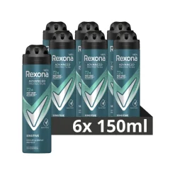 Deodorant<Rexona 6x Men Deodorant Spray Advanced Protection Sensitive 150 ml