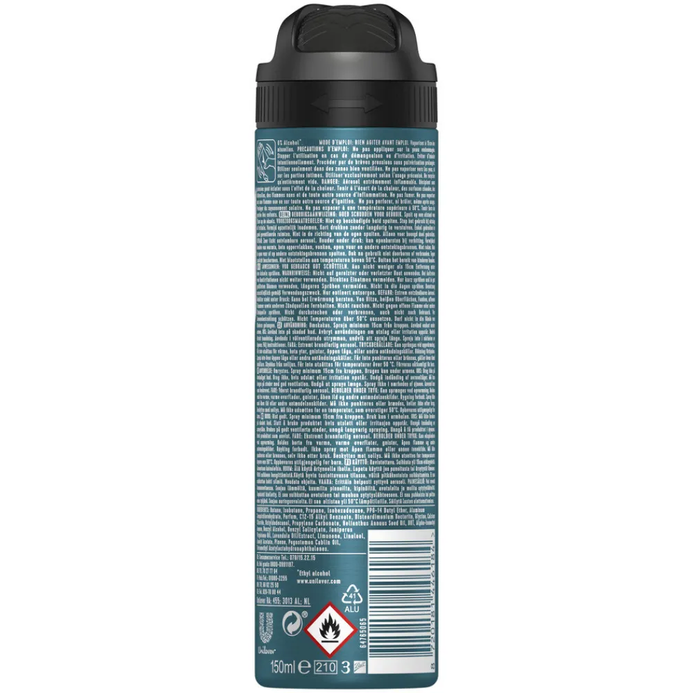 Best 6x Men Deodorant Spray Advanced Protection Invisible 150 ml Deodorant