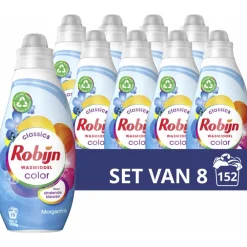 8x Klein & Krachtig Wasmiddel Morgenfris Color 19 Wasbeurten 665 ml^Robijn Online
