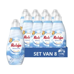 8x Klein & Krachtig Wasmiddel Stralend Wit 22 Wasbeurten 665 ml^Robijn Best