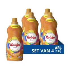Wasmiddel<Robijn 4x Klein & Krachtig Wasmiddel Color 34 Wasbeurten 1,19 liter
