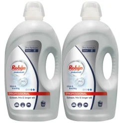 2x Vloeibaar Wasmiddel Klein & Krachtig Witte Was 160 Wasbeurten Pro Formula 4,32 liter^Robijn Professional New
