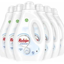 6x Vloeibaar Wasmiddel Stralend Wit 20 Wasbeurten 1 liter^Robijn Clearance