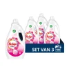 Hot 3x Vloeibaar Wasmiddel Color Pink Sensation 60 Wasbeurten 3 liter Wasmiddel