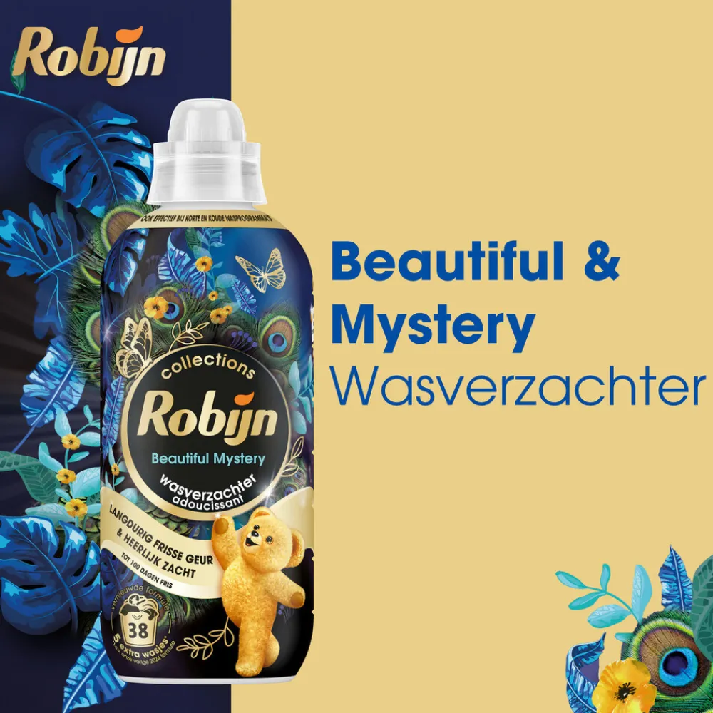 Wasverzachter<Robijn 8x Wasverzachter Beautiful Mystery 38 Wasbeurten 765 ml