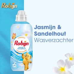 Wasverzachter<Robijn 8x Wasverzachter Jasmijn en Sandelhout 39 Wasbeurten 780 ml