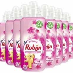 Wasverzachter&lt;Robijn 8x Wasverzachter Pink Sensation 33 Wasbeurten 825 ml