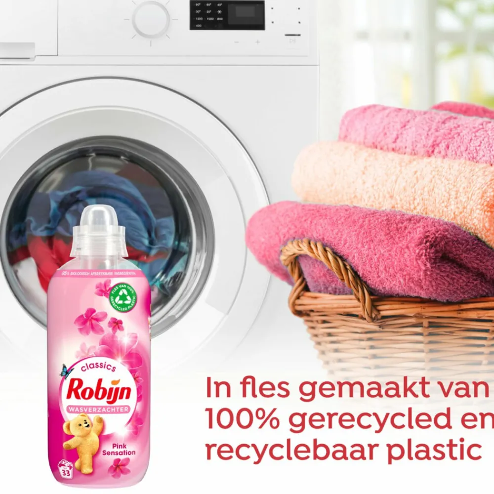 Wasverzachter<Robijn 8x Wasverzachter Pink Sensation 33 Wasbeurten 825 ml