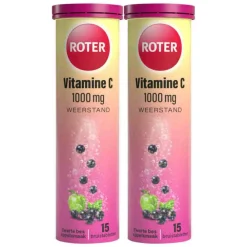 2x Vitamine C 1000 mg Appel- Zwarte Bes 15 bruistabletten^Roter Online