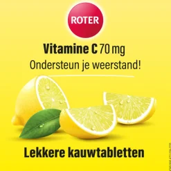 Vitaminen<Roter 2x Vitamine C 70 mg Citroen 800 kauwtabletten