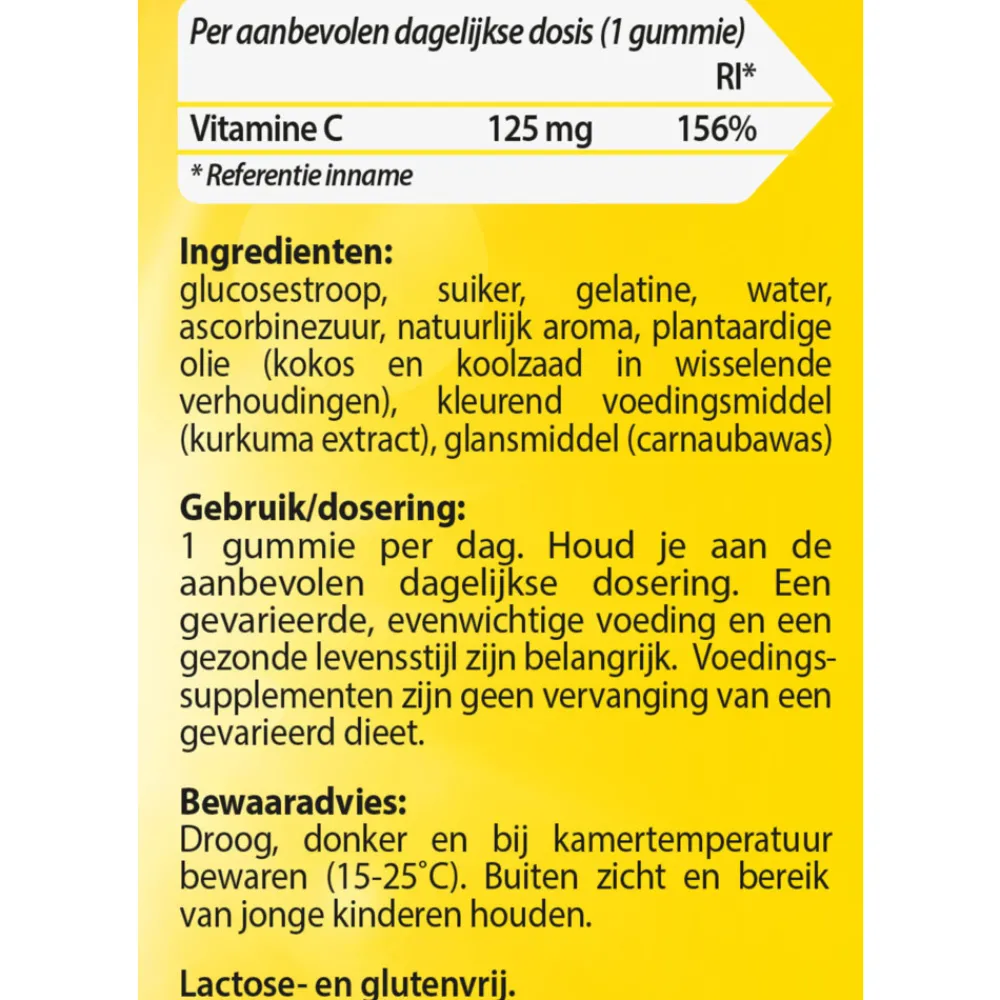 Best 2x Vitamine C 125 mg Gummies 60 stuks Vitaminen