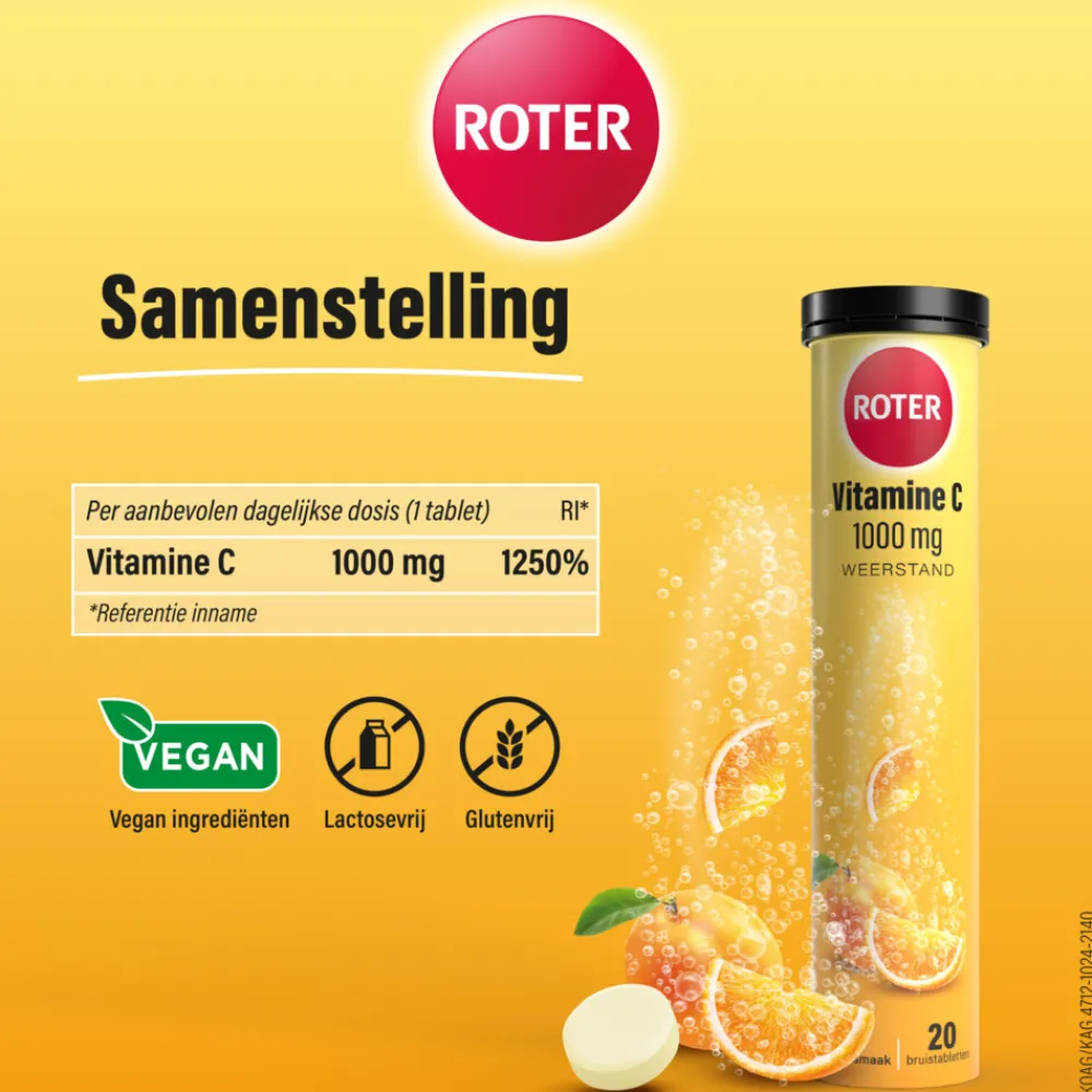 2x Vitamine C Bruistabletten Sinaasappel Abrikoos 2 x 20 stuks^Roter Discount