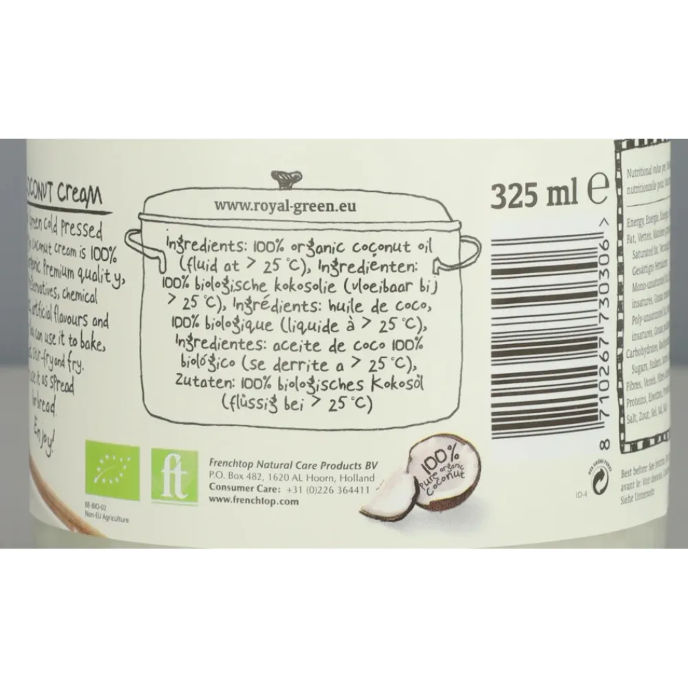 3x Coco Cook Cream Extra Vierge 325 ml Olie & Azijn