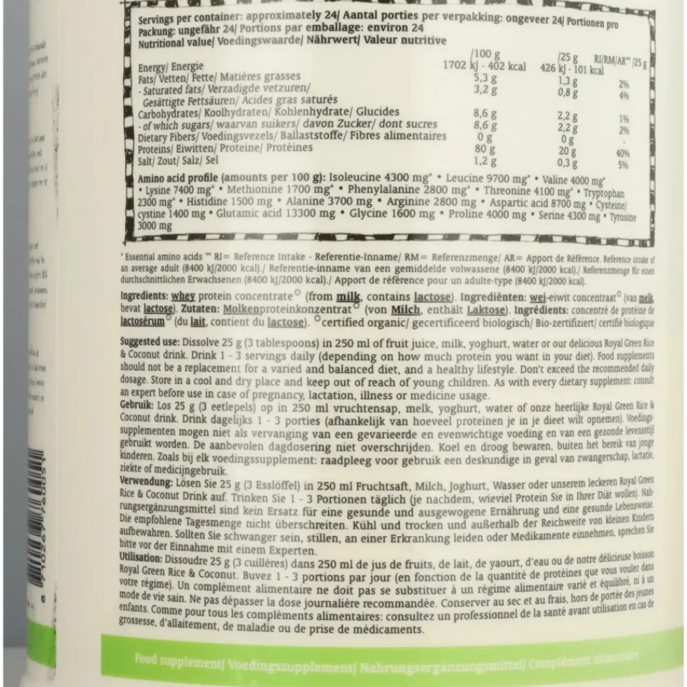 6x Whey Proteine 600 gr^Royal Green Discount