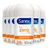 Online 6x Deodorant Roller Zero% Sensitive Skin 50 ml Deodorant