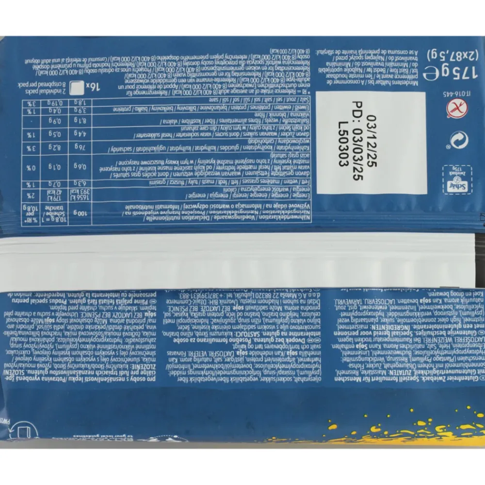 Glutenvrij<Schar 6x Beschuit Zwieback 175 gr