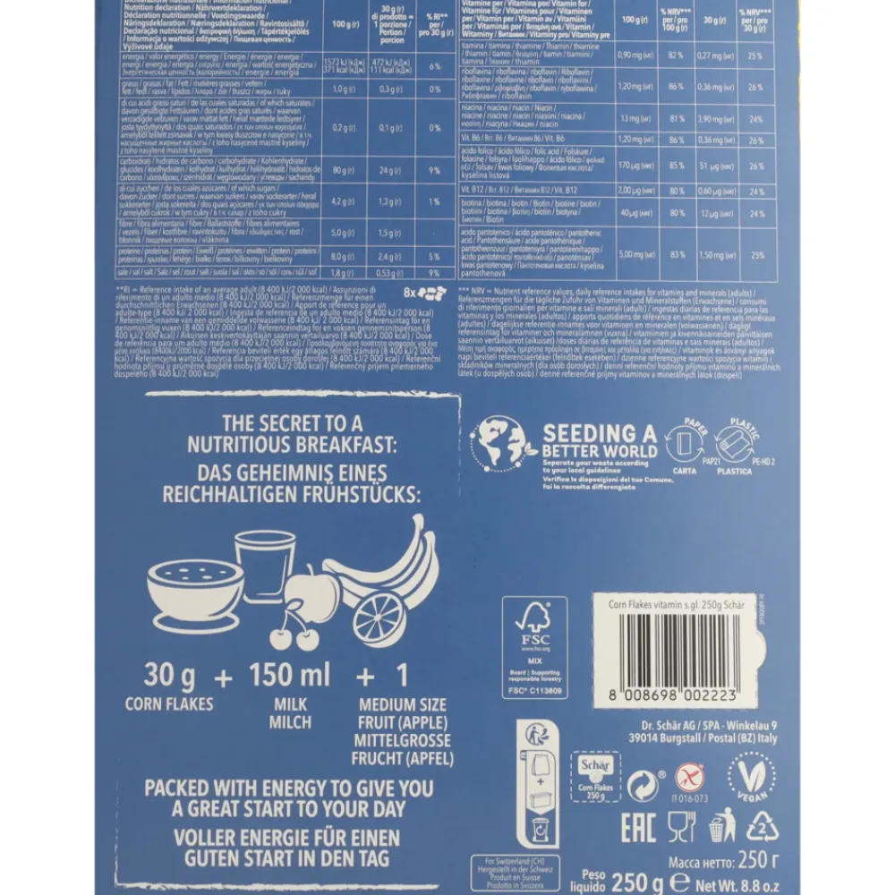 Best 6x Cornflakes 250 gr Ontbijtgranen|Glutenvrij