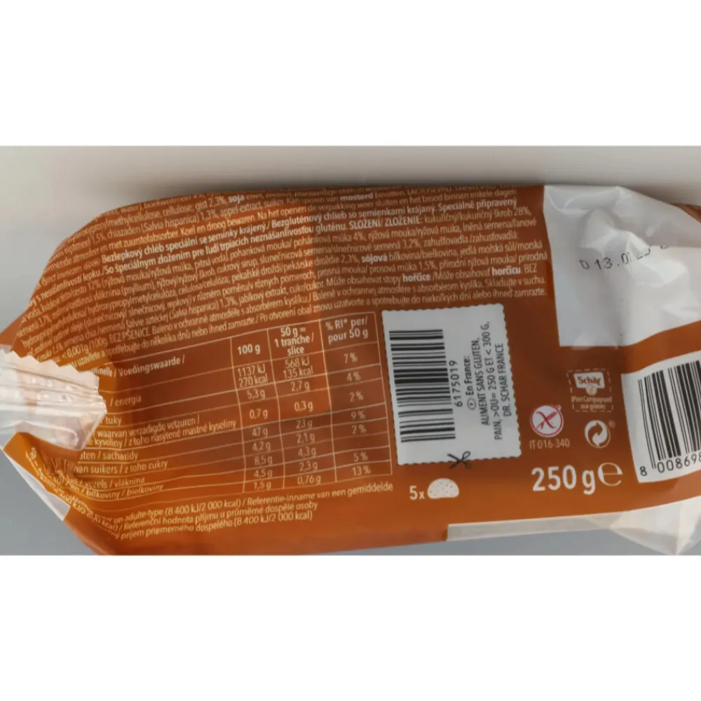 Best 5x Landbrot Mehrkorn 250 gr Brood & Crackers|Glutenvrij