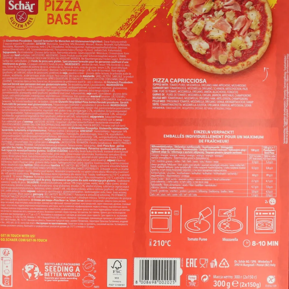 4x Pizzabodem 2 stuks^Schar