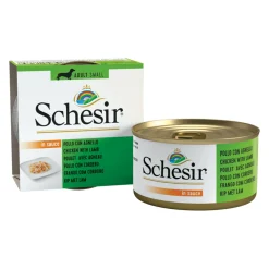 Hondenvoer<Schesir 14x Hondenvoer Kip Lam in Saus 85 gr