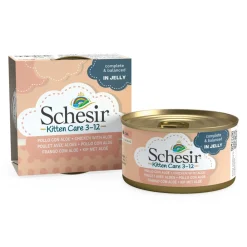 14x Kattenvoer Kitten 3-12 Kip - Aloe in Gelei 85 gr^Schesir Sale