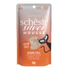 Kattenvoer<Schesir 12x Silver Kat Mousse Zalm 80 gr